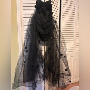 Fashion Nova black tulle dress size xs
